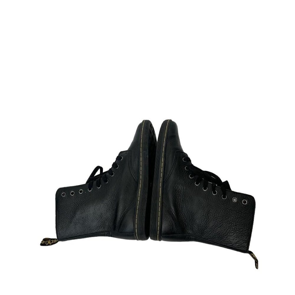 Dr. Martens Stratford Black Fold Over Floral Lined Leather Combat Boots US 7 - Picture 12 of 15
